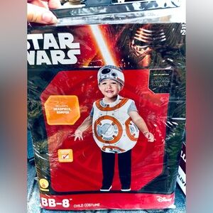 Star Wars BB-8 Costume Orange and White Disney Sz 3T 4T Toddler 3-4 years NEW!